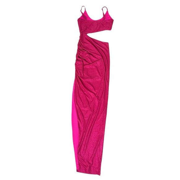 Superdown | NWOT Miyah Cut Out Dress in Pink Metallic Small - Picture 8 of 9
